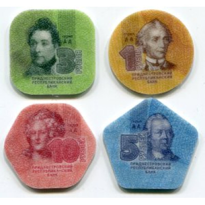 Монеты. 1, 3, 5, 10 руб. Приднестровье 2014 г
